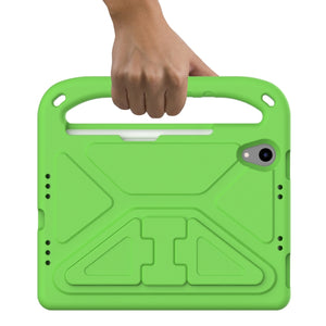 For iPad mini 6 Handle Portable EVA Shockproof Tablet Case with Triangle Holder(Green)