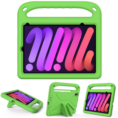 For iPad mini 6 Handle Portable EVA Shockproof Tablet Case with Triangle Holder(Green)