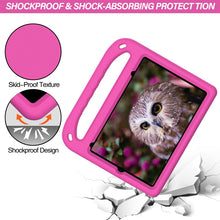 For iPad mini 6 Handle Portable EVA Shockproof Tablet Case with Triangle Holder(Rose Red)