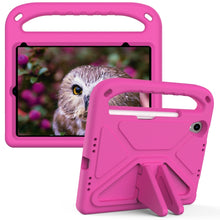 For iPad mini 6 Handle Portable EVA Shockproof Tablet Case with Triangle Holder(Rose Red)