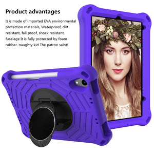 For iPad mini 6 Spider King EVA Tablet Case with Shoulder Strap & Holder & Pen Slot(Purple)