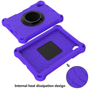 For iPad mini 6 Spider King EVA Tablet Case with Shoulder Strap & Holder & Pen Slot(Purple)