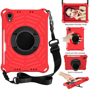 For iPad mini 6 Spider King EVA Tablet Case with Shoulder Strap & Holder & Pen Slot(Red)