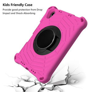 For iPad mini 6 Spider King EVA Tablet Case with Shoulder Strap & Holder & Pen Slot(Rose Red)