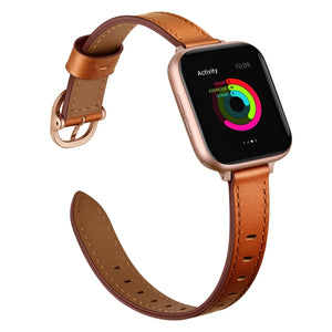 14mm Leather Watch Band For Apple Watch Ultra 49mm / Series 8&7 45mm / SE 2&6&SE&5&4 44mm / 3&2&1 42mm(Semi Oil Brown)