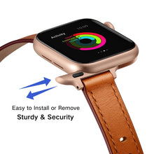 14mm Leather Watch Band For Apple Watch Ultra 49mm / Series 8&7 45mm / SE 2&6&SE&5&4 44mm / 3&2&1 42mm(Semi Oil Brown)