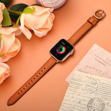 14mm Leather Watch Band For Apple Watch Ultra 49mm / Series 8&7 45mm / SE 2&6&SE&5&4 44mm / 3&2&1 42mm(Semi Oil Brown)