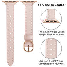 14mm Leather Watch Band For Apple Watch Ultra 49mm / Series 8&7 45mm / SE 2&6&SE&5&4 44mm / 3&2&1 42mm(Pink)