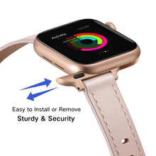 14mm Leather Watch Band For Apple Watch Ultra 49mm / Series 8&7 45mm / SE 2&6&SE&5&4 44mm / 3&2&1 42mm(Pink)