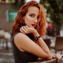 14mm Leather Watch Band For Apple Watch Ultra 49mm / Series 8&7 45mm / SE 2&6&SE&5&4 44mm / 3&2&1 42mm(Black Rose Gold Buckle)