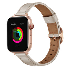 14mm Leather Watch Band For Apple Watch Ultra 49mm / Series 8&7 45mm / SE 2&6&SE&5&4 44mm / 3&2&1 42mm(Creamy-white)