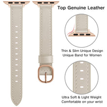 14mm Leather Watch Band For Apple Watch Ultra 49mm / Series 8&7 45mm / SE 2&6&SE&5&4 44mm / 3&2&1 42mm(Creamy-white)