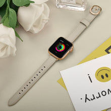 14mm Leather Watch Band For Apple Watch Ultra 49mm / Series 8&7 45mm / SE 2&6&SE&5&4 44mm / 3&2&1 42mm(Creamy-white)