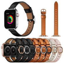 14mm Leather Watch Band For Apple Watch Ultra 49mm / Series 8&7 45mm / SE 2&6&SE&5&4 44mm / 3&2&1 42mm(Black Rose Gold Buckle)