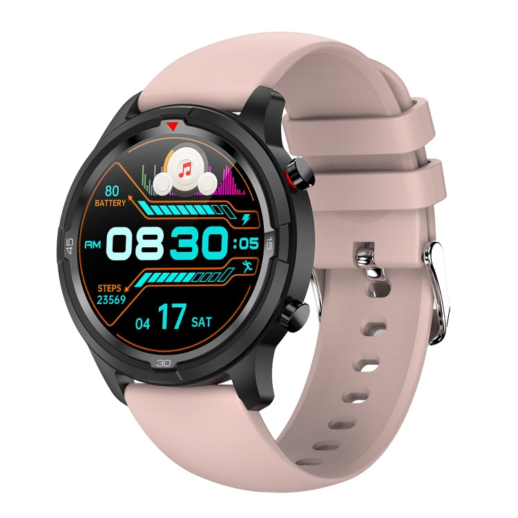 TW26 1.28 inch IPS Touch Screen IP67 Waterproof Smart Watch, Support Sleep Monitoring / Heart Rate Monitoring / Dual Mode Call / Blood Oxygen Monitoring, Style: Silicone Strap(Rose Gold)