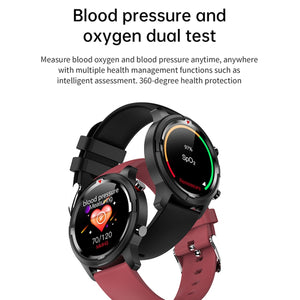TW26 1.28 inch IPS Touch Screen IP67 Waterproof Smart Watch, Support Sleep Monitoring / Heart Rate Monitoring / Dual Mode Call / Blood Oxygen Monitoring, Style: Silicone Strap(Red)