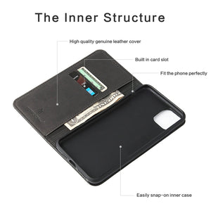 For iPhone 11 Pro Max Crocodile Texture PC + TPU Horizontal Flip Leather Case with Holder & Card Slots & Wallet(Black)