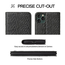 For iPhone 11 Pro Max Crocodile Texture PC + TPU Horizontal Flip Leather Case with Holder & Card Slots & Wallet(Black)