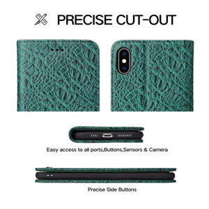 For iPhone 11 Pro Max Crocodile Texture PC + TPU Horizontal Flip Leather Case with Holder & Card Slots & Wallet(Green)