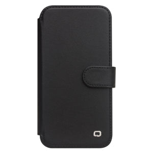 For iPhone 13 Pro Max QIALINO Magnetic Buckle Phone Leather Case with Card Slot (Black)