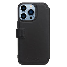 For iPhone 13 Pro Max QIALINO Magnetic Buckle Phone Leather Case with Card Slot (Black)