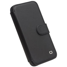 For iPhone 13 QIALINO Magnetic Buckle Phone Leather Case with Card Slot(Black)