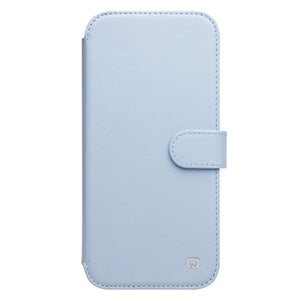 For iPhone 13 QIALINO Magnetic Buckle Phone Leather Case with Card Slot(Sierra Blue)
