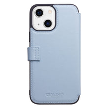 For iPhone 13 mini QIALINO Magnetic Buckle Phone Leather Case with Card Slot (Sierra Blue)