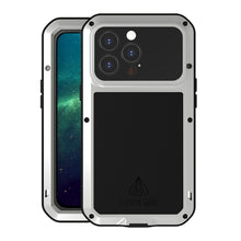 For iPhone 13 Pro LOVE MEI Metal Shockproof Waterproof Dustproof Protective Phone Case (Silver)