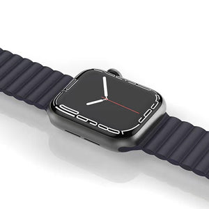 Mutural Liquid Silicone Magnetic Strap Watch Band For Apple Watch Series 8&7 41mm / SE 2&6&SE&5&4 40mm / 3&2&1 38mm(Starlight)