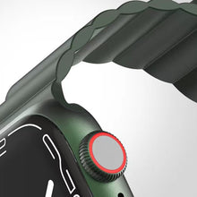 Mutural Liquid Silicone Magnetic Strap Watch Band For Apple Watch Ultra 49mm / Series 8&7 45mm / SE 2&6&SE&5&4 44mm / 3&2&1 42mm(Starlight)