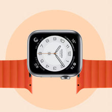 Mutural Moran Series Liquid Silicone Magnetic Strap Watch Band For Apple Watch Series 8&7 41mm / SE 2&6&SE&5&4 40mm / 3&2&1 38mm(Black + Wine Red)