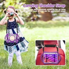 For iPad mini 6 Cute Cat King Kids Shockproof Silicone Tablet Case with Holder & Shoulder Strap & Handle(Purple)