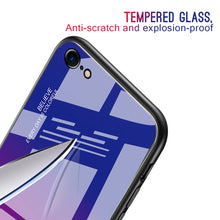 For iPhone SE 2022 / SE 2020 / 8 / 7 Gradient Color Glass Case(Light Purple)