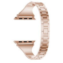 Diamond Encrusted Leather Strap Watch Band For Apple Watch Series 8&7 41mm / SE 2&6&SE&5&4 40mm / 3&2&1 38mm(Rose Gold)
