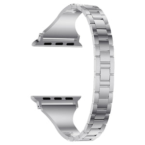 Diamond Encrusted Leather Strap Watch Band For Apple Watch Ultra 49mm / Series 8&7 45mm / SE 2&6&SE&5&4 44mm / 3&2&1 42mm(Silver)