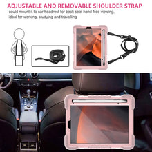 For iPad mini 6 Silicone + PC Tablet Case with Strap & Holder & Pen Slot(Rose Gold)