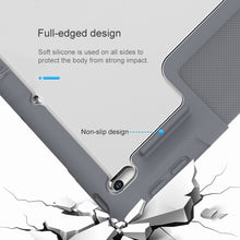 For iPad 10.2 Mutural Horizontal Flip PC + TPU + PU Leather Case with Holder & Pen Slot(Blue)