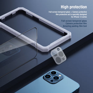 For iPhone 13 Pro Max NILLKIN 2 in 1 HD Full Screen Tempered Glass Film + Camera Protector Set