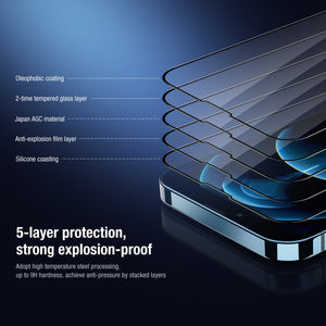 For iPhone 13 Pro Max NILLKIN 2 in 1 HD Full Screen Tempered Glass Film + Camera Protector Set