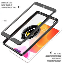 Shadow PC Tablet Case with Ring Holde For iPad 10.2 / 10.5 2019 / 2020(Black)