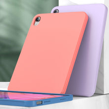 For iPad mini 6 Mutural Silicone Microfiber Tablet Case(Pink Orange)