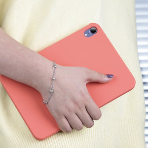 For iPad mini 6 Mutural Silicone Microfiber Tablet Case(Pink Orange)