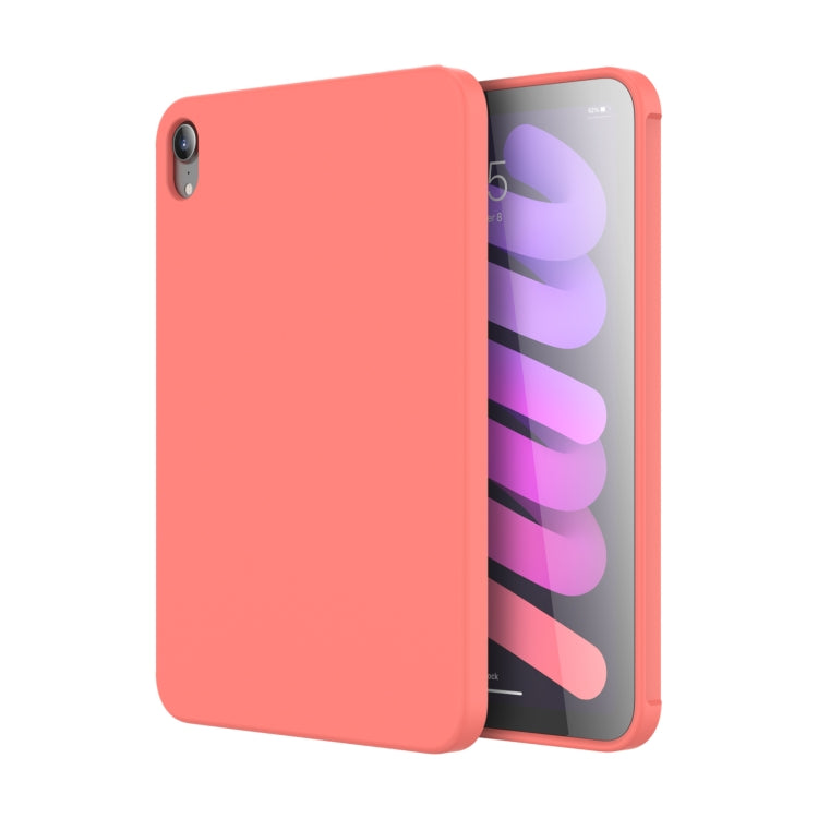 For iPad mini 6 Mutural Silicone Microfiber Tablet Case(Pink Orange)