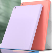 For iPad 10.2 2021 / 2020 / 2019 Mutural Silicone Microfiber Tablet Case(Pink Orange)