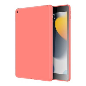 For iPad 10.2 2021 / 2020 / 2019 Mutural Silicone Microfiber Tablet Case(Pink Orange)