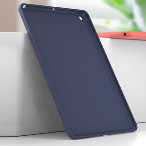 For iPad 10.2 2021 / 2020 / 2019 Mutural Silicone Microfiber Tablet Case(Black)