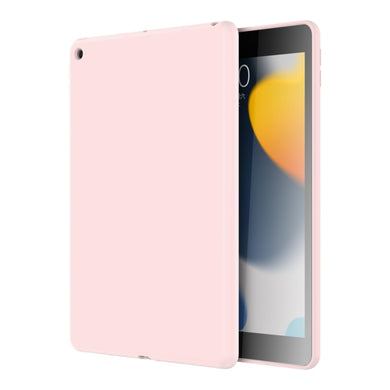 For iPad 10.2 2021 / 2020 / 2019 Mutural Silicone Microfiber Tablet Case(Pink)