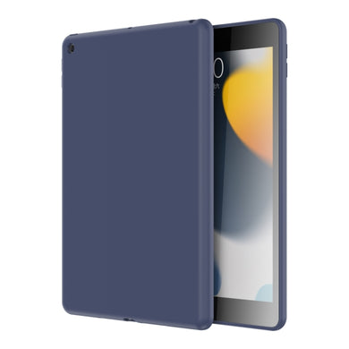 For iPad 10.2 2021 / 2020 / 2019 Mutural Silicone Microfiber Tablet Case(Midnight Blue)