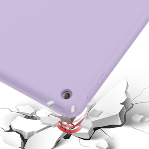 For iPad 10.2 2021 / 2020 / 2019 Mutural Silicone Microfiber Tablet Case(Lavender)